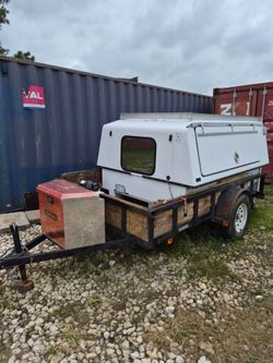 Utility trailer, fiberglass camper