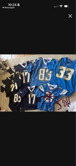 Nike, Reebok, Hugo boss San Diego chargers NFL jerseys, gear, not Herbert, rivers, Tomlinson, gates, seau, McConkey