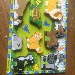 6  Melissa And Doug Wooden Puzzles With Sound 