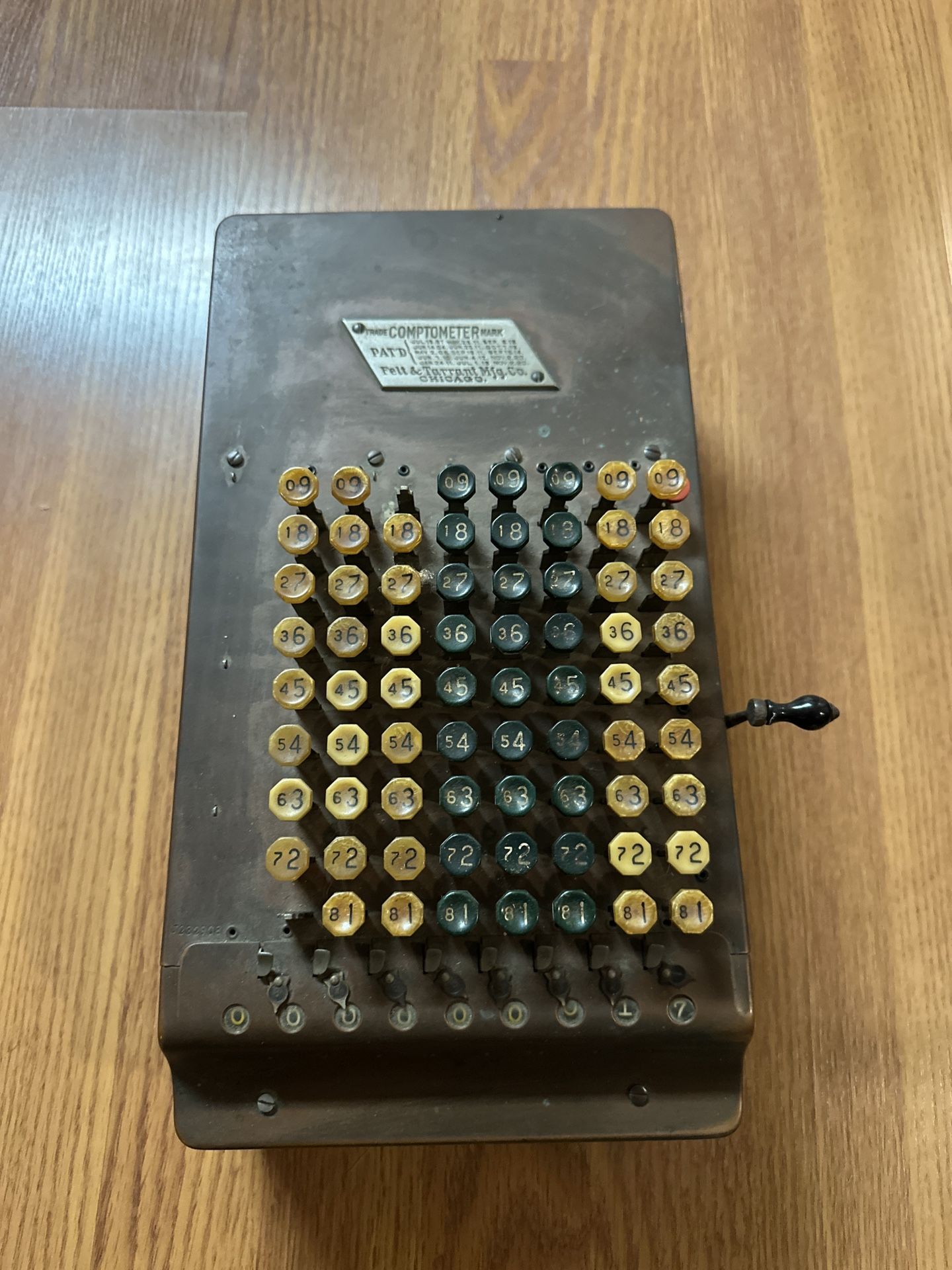 Vintage Trade Mark Comptometer Calculation Macine