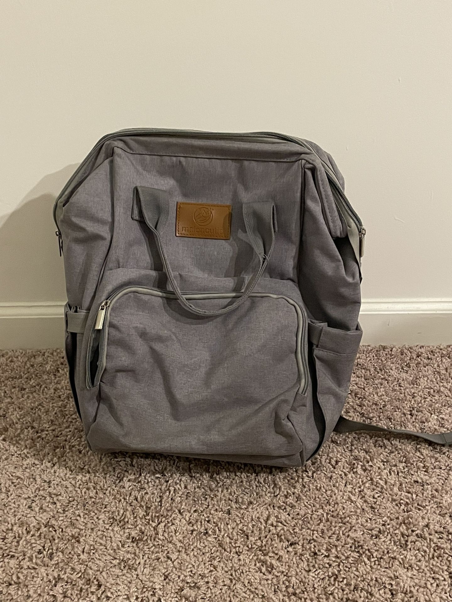 Gray Malencutie Diaper Bag