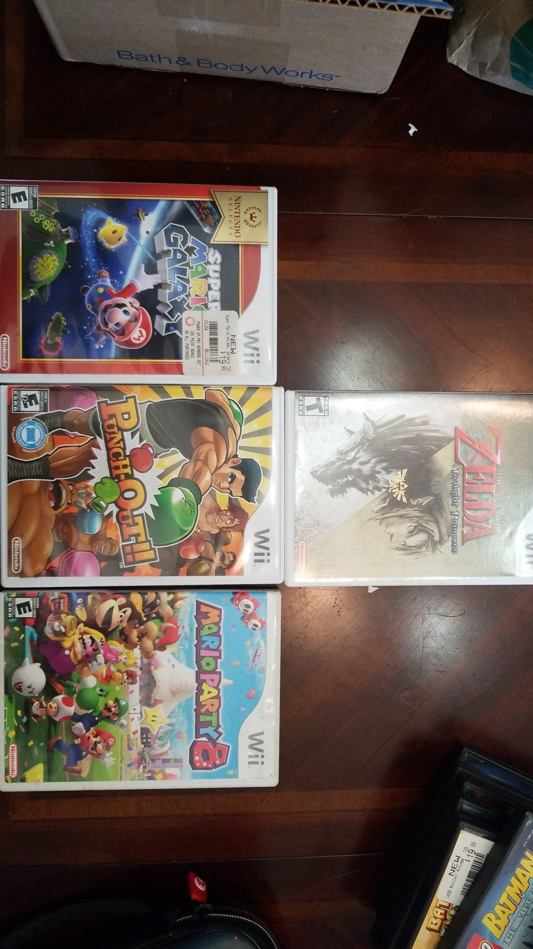 Nintendo wii games. Classic wanted titles. Punch out Mario zelda and mario party