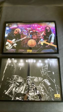 Framed RUSH posters vintage