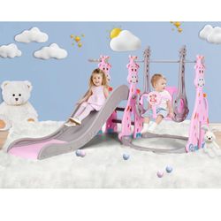 Indoor Play Set Swing And Slide