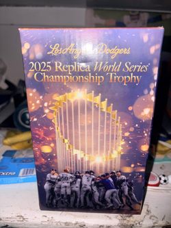 Dodgers 2025 SGA replica WSC trophy
