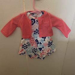 Newborn Girl Onesies With Sweater 