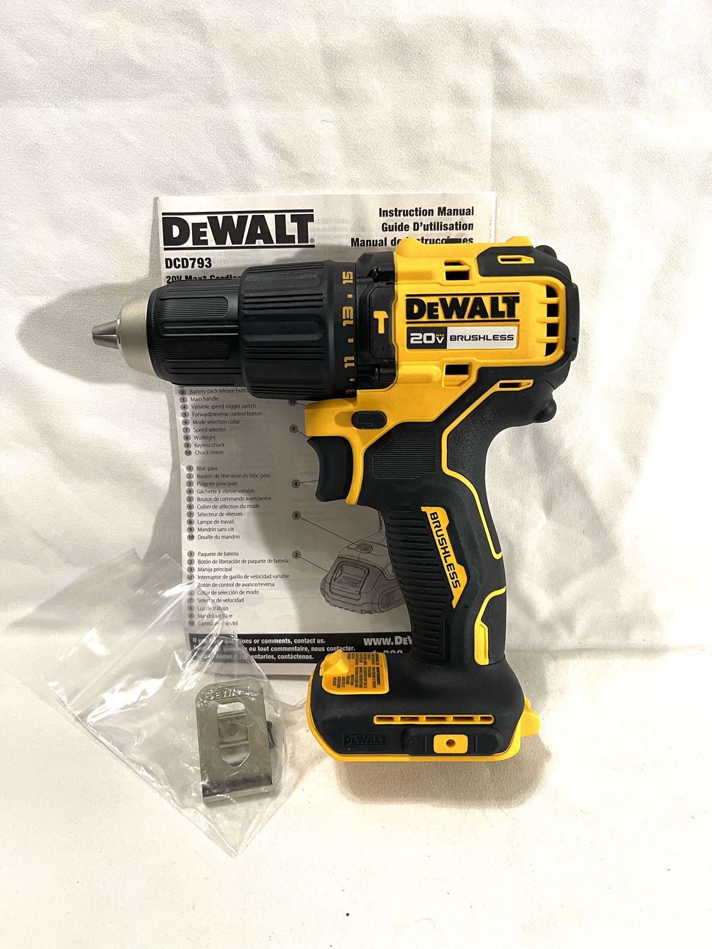 Brand New Dewalt 20V Brushless Hammer Drill. Retails $129 For Tool Only.