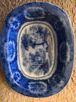 Antique Podmore Walker & Co. Blue Transferware Dishes – 1800s