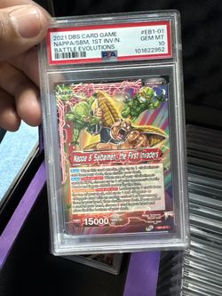 2021 DBS CARD GAME NAPPA/SBM, 1ST INV/N. BATTLE EVOLUTIONS PSA 10