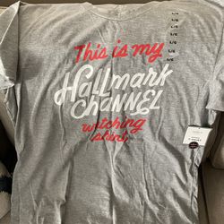 Hallmark Channel Watching Gray Unisex T-Shirt, Large