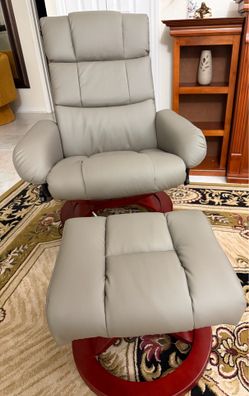 Massage Electric Swivel Faux Leather Recliner