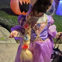 Rapunzel Costume With Wig $30 