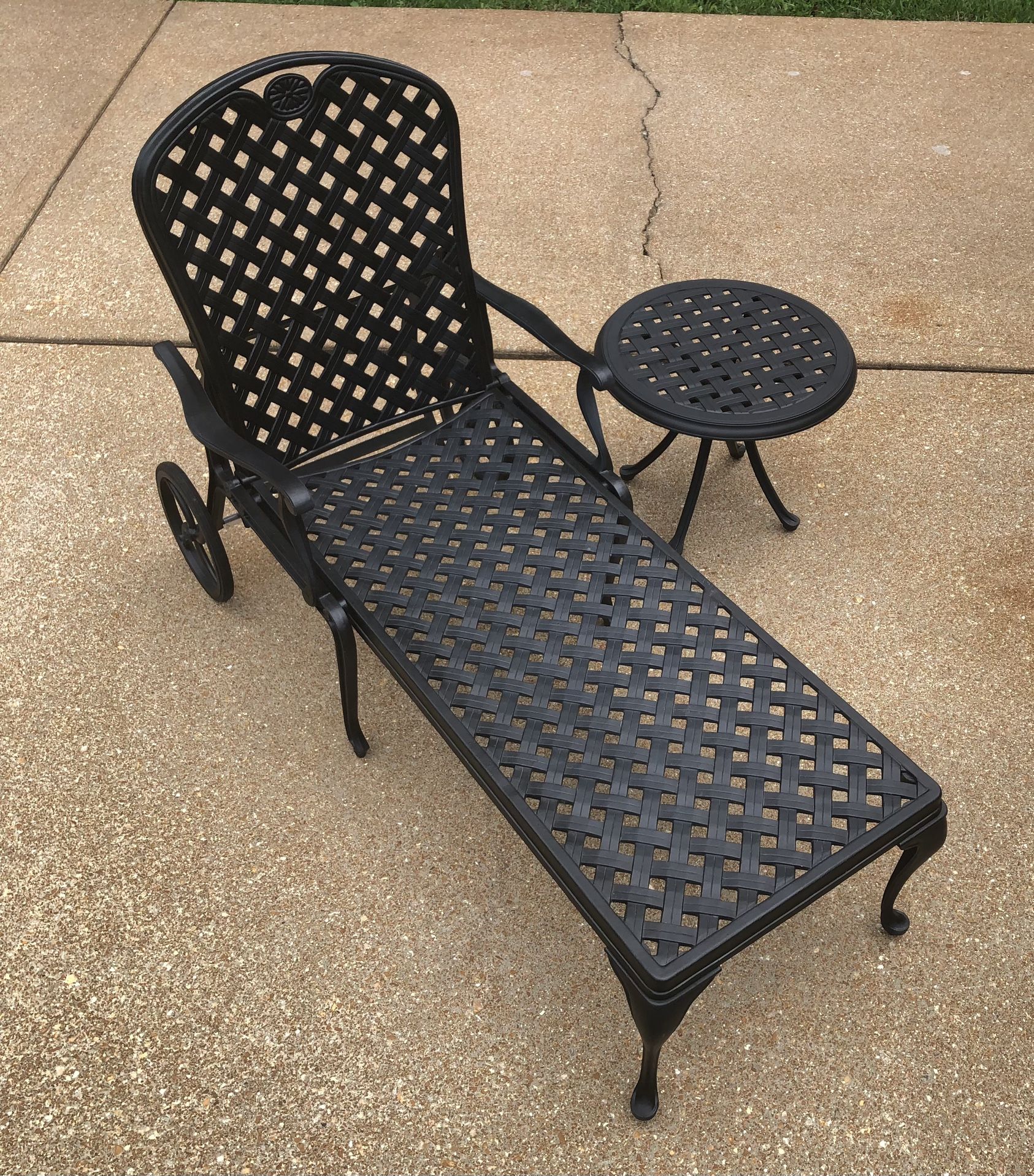 SUMMER CLASSICS PROVANCE Chaise Lounge Chair-Table Outdoor Patio Pool Furniture Set