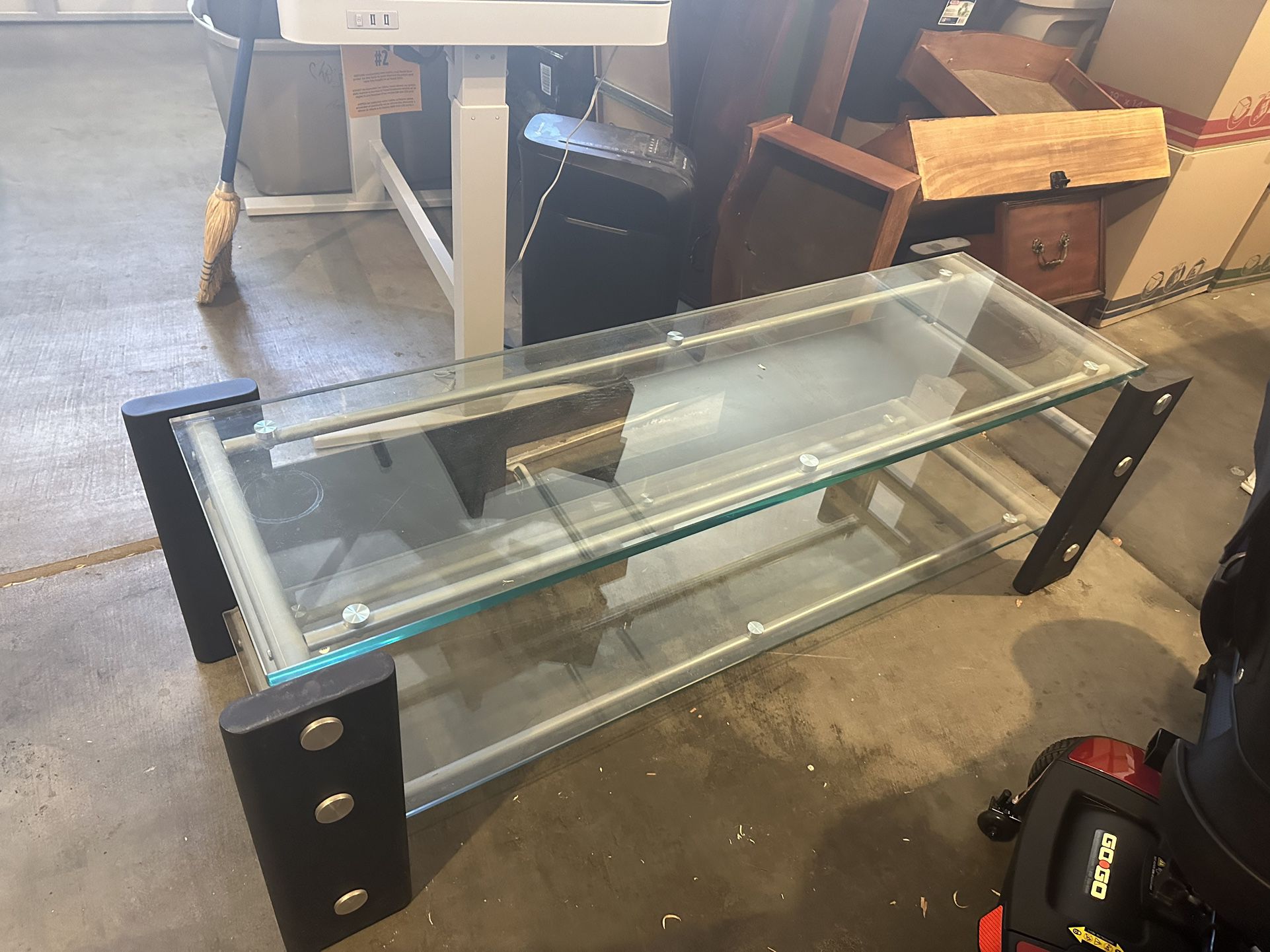 Glass Tv Console/ Table