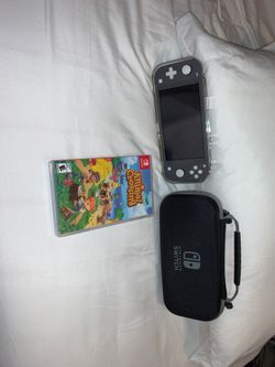 Nintendo Switch Lite - includes Animal Crossing/Glass Screen Protector/Rubber grip case/ travel case.
