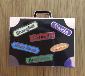 Disney Around The World Hinged Suitcase Pin