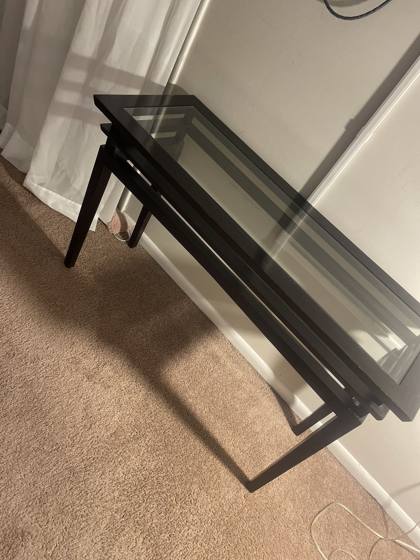 Sofa Table With Removable Glass