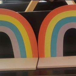 Girls room decorative rainbow shelves (2)