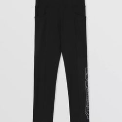 Burberry Kids Logo Print Stretch Jersey Leggings Size 14Y
