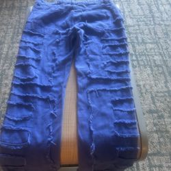 Stacked Blue Jeans