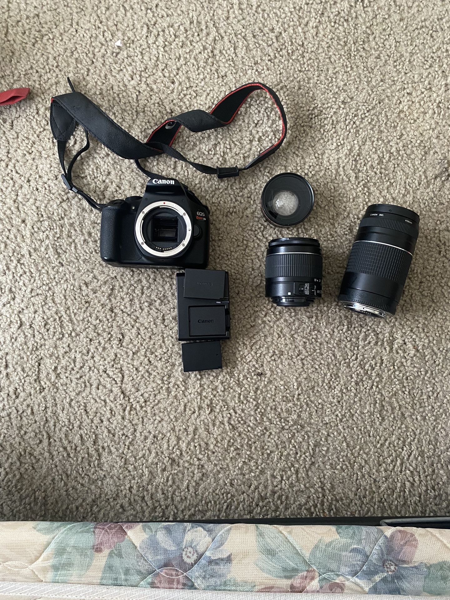 Canon Rebel T6 Eos With 2 Lenses And Fisheye