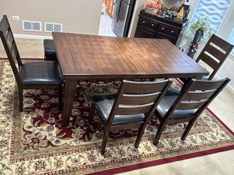 Large Dining Table With 4 Chairs And Bench