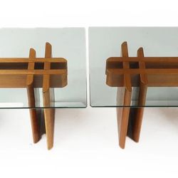 Vintage MCM Danish Teak Side Table Pair