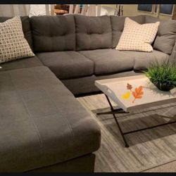 Maier Coffee Brown 2 Piece Modern Sectional Couch 👈 Living Room 👌 Delivery Available ✅ Best Price 🔥