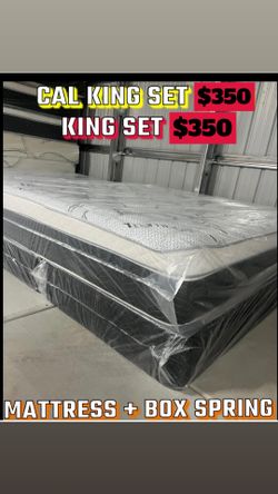 Cali King Mattress Pillow Top Set 