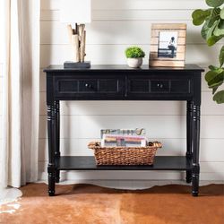 2-drawer Black Table Entryway