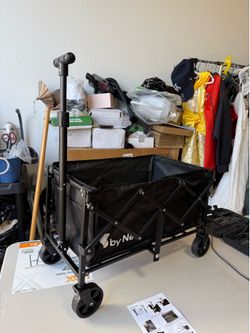 Collapsible Wagon Cart 330 Lbs Heavy Duty All Terrain For Beach Camping Lawn