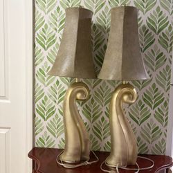 Pierre Cardin style lamps with shades