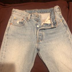 Levi’s 501 button up fly skinny, Size 24, 28 L