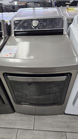 LG - 7.3 Cu. Ft. Smart Gas Dryer with EasyLoad Door - Graphite Steel

