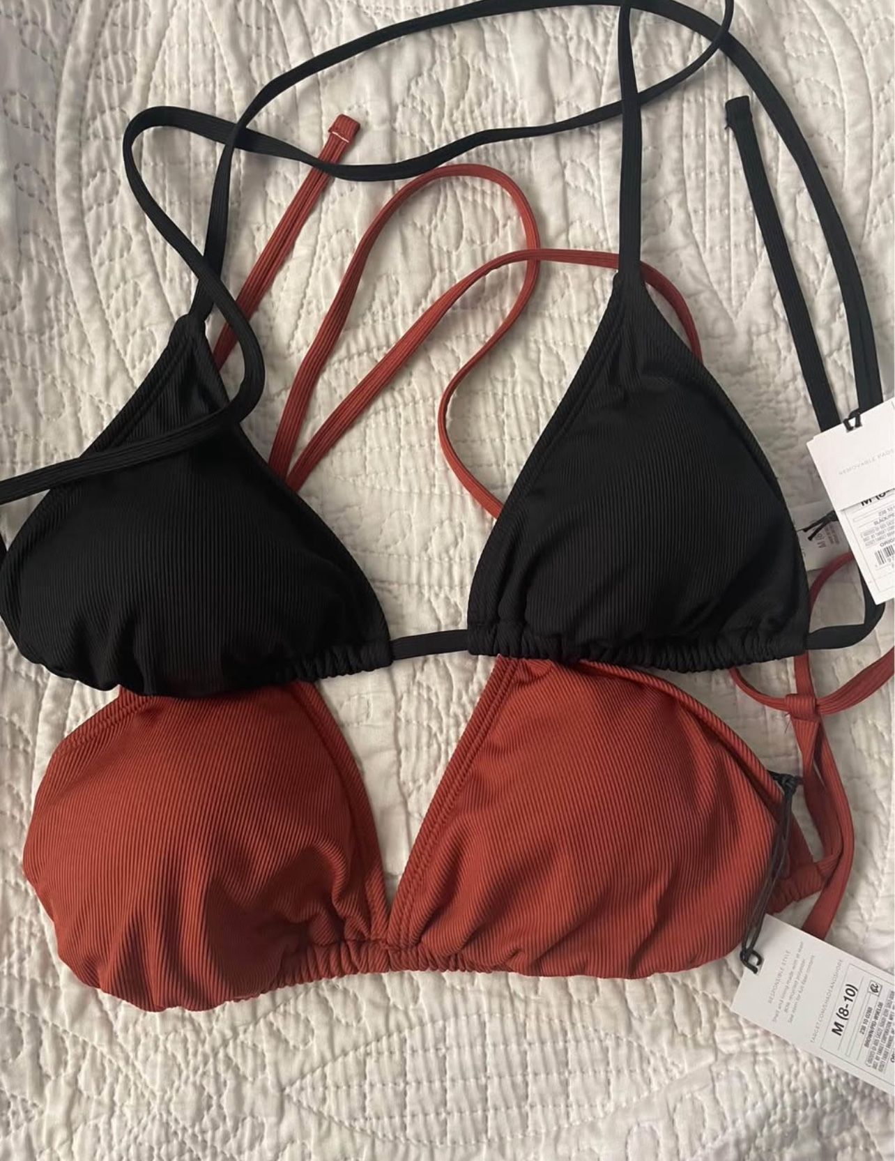 Women’s Bikini Tops ( Black And Brown )