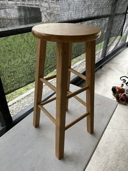 solid wood barstool 29 inches high good shape