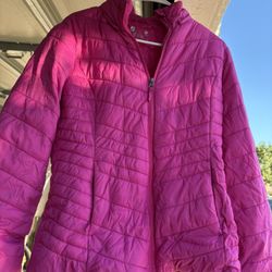 Pink Puffer Jacket Full Zip