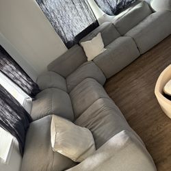 Sectional With Three Recliners