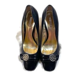 Dumond Square Toe Black Heels