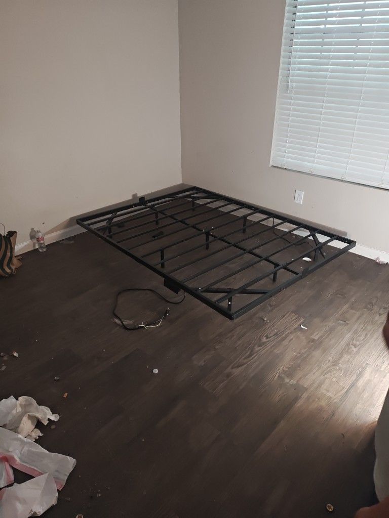 Queen Bed Frame With Power Source Built In For Cell Phones For Anything You Need To Charge.