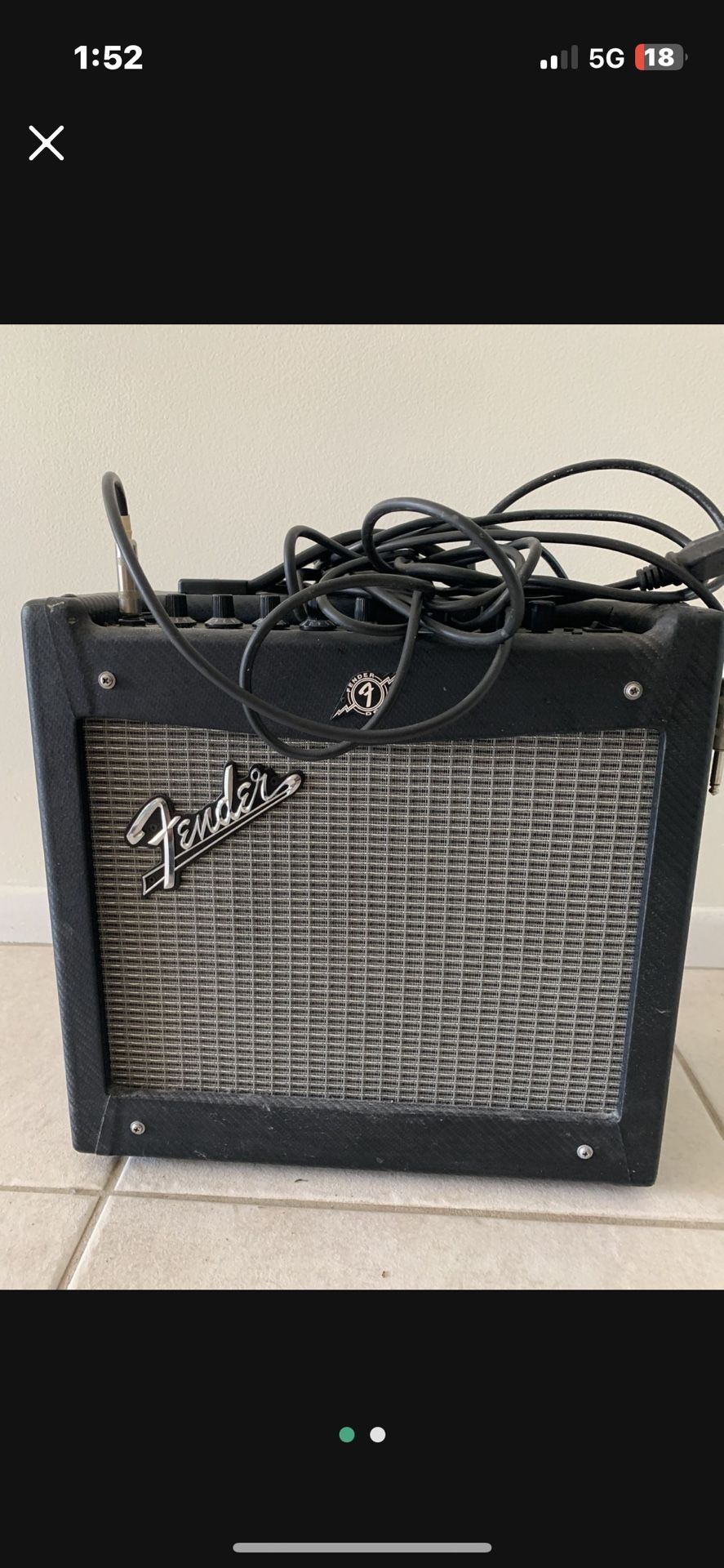 Fender Mustang Amp 70 Watts Input Power