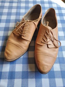 ALDO Tan Oxford Leather Shoes, Womens 8