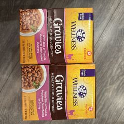 Wellness Healthy Indulgence Natural Grain Free Gravies with Tuna & Mackeral in Gravy Wet Cat Food, 3 oz., Case of 12, 12 X 3 OZ