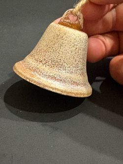 Vintage Primitive Hand Painted Metal Santa Claus Christmas Bell Ornament