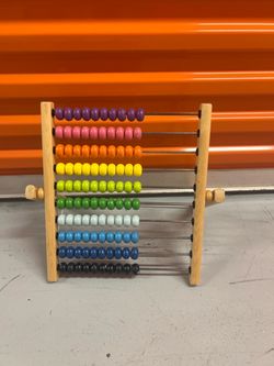 Wooden Rainbow Abacus Counting Toy