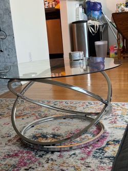Glass Top Mid Century Modern coffee a d end table