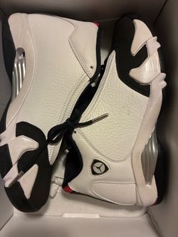 Air Jordan 14 Retro White Black Red Sneakers