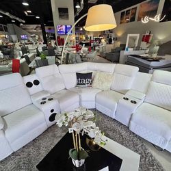 White Sectional Sofa ⚜️ Sofá Seccional Blanco 🚚(Fast-Delivery)💨
