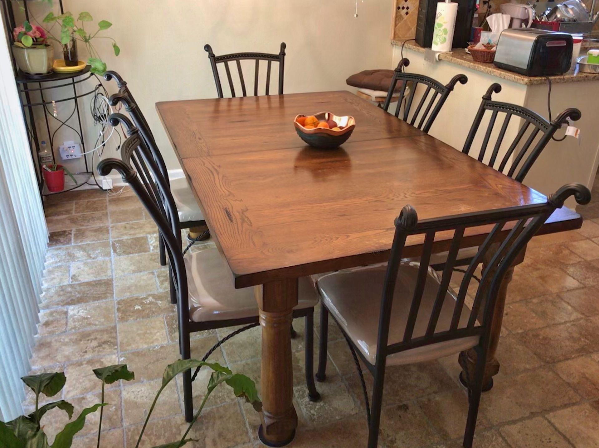 All wood table + 8 brand new Chairs