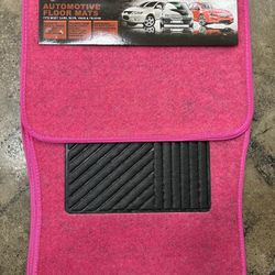 Pink Floor Mats For Car 4 Piece Set